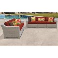 thumbnail image 2 of Ensemble de Meubles de Patio en Osier d'Extérieur 5 Pcs en Terracotta, 2 of 2