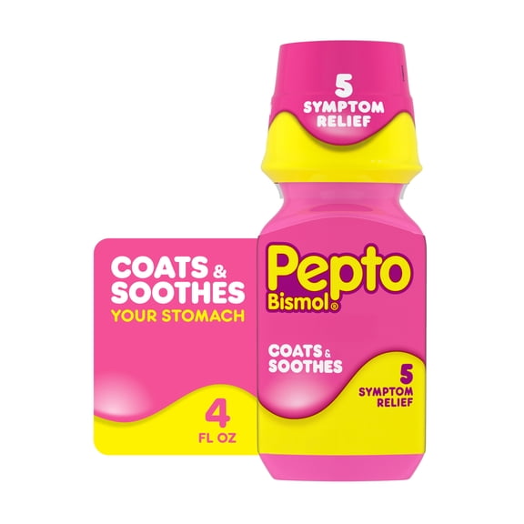 Pepto Bismol Liquid for Upset Stomach and Diarrhea Relief, Over-the-Counter Medicine, 4 oz