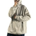thumbnail image 3 of LUXUR Sweat-Shirt Hiver Décontracté Hommes Gris 4XL, 3 of 3