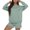 Green, variant on SGMVNU Women's 2 Piece Outfits Sets Solid Color Long Sleeve Sweatshirt and Loose Sweat Shorts Suits Summer Fall Sweatsuits(Green, XL)