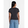 thumbnail image 3 of Halloween Stamp Women's Graphic Tee with Short Sleeves, Sizes XXS-XXL, 3 of 5