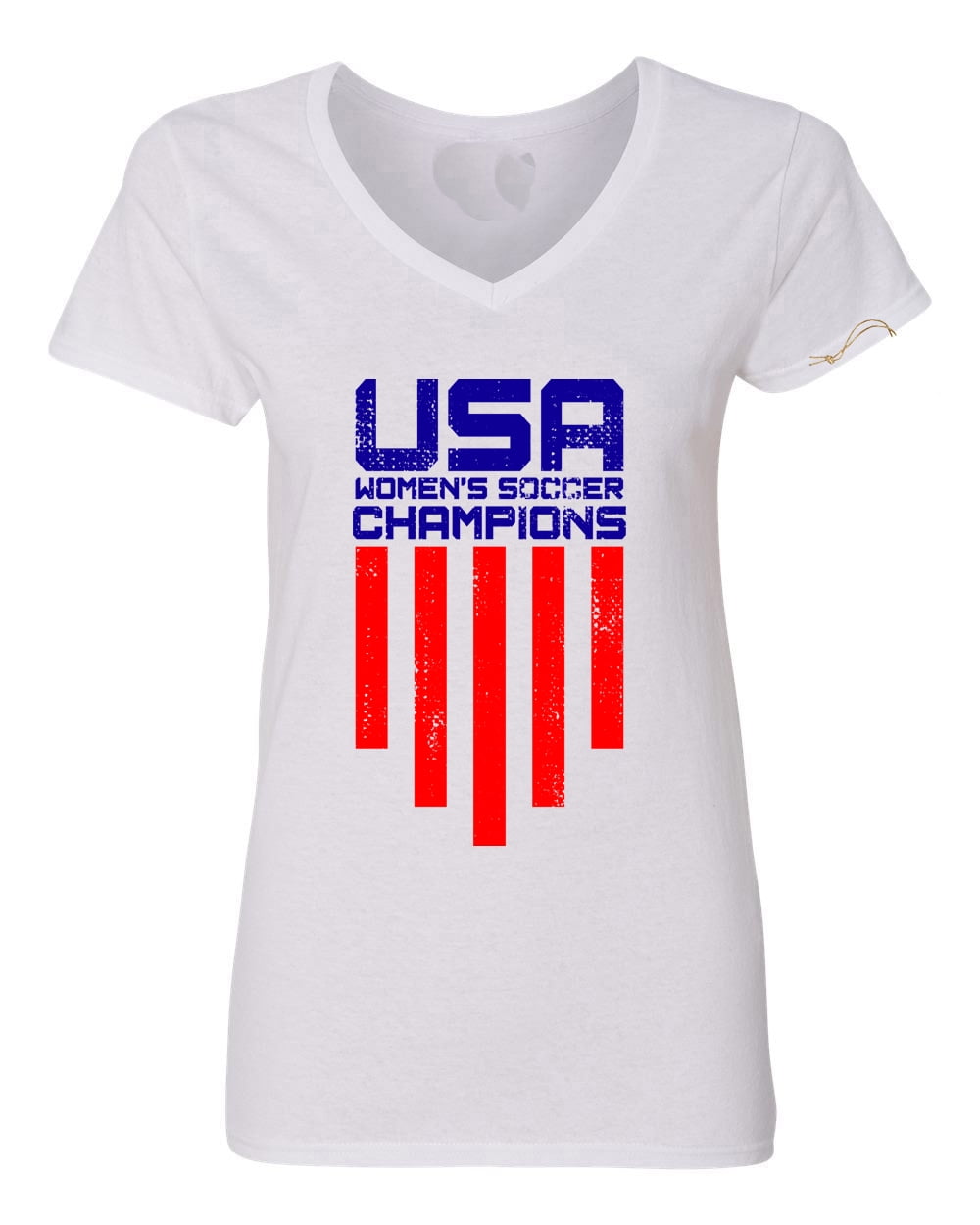 Custom Apparel R Us USA Women's Soccer Champions Womens Graphic Tees V Neck