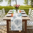 thumbnail image 4 of Beach Coastal Fish Table Runner, Watercolor Sea Ocean Nautical Washable Cotton Linen Table Runners 108 Inches Long, Dresser Scarf Runner for Dining/Living Room/Kitchen/Square Tables 13''x108'', 4 of 9