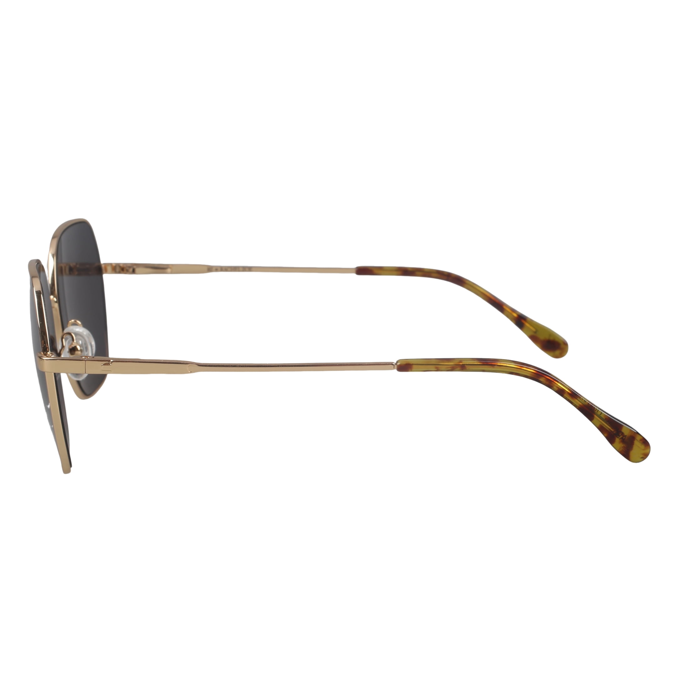 Women HS24 Gold Rush Sunglasses with Case in Full Rim Hexagon Frame
