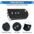 thumbnail image 4 of Unique Bargains Key Shell Case for Mazda MX-5 2007-2012 for Mazda CX-7 2007-2012 Keyless Entry Remote Key Fob Replacement Case 3 Buttons, 4 of 7