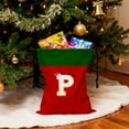 thumbnail image 5 of Christmas Gift Bag 26 Letters Xmas Gifts Bag with Drawstring, Red and Green Santa Bags for Holiday Festive Party Supplies (P), 5 of 6