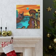 Frontier Town Scene - Canvas