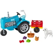 Barbie Sweet Orchard Farm Toy Tractor and Wagon Playset with 2 Animals and More