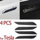 thumbnail image 1 of 4 Pcs Carbon Fiber Car Exterior Door Handle Cover For Tesla Model S Trim Car Door Handle Protector Sticker Premium Durable, 1 of 4