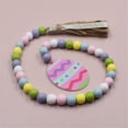 thumbnail image 3 of Generic Spring Wood Bead Garland with Tassels and Bunny Tag Easter Wood Bead Garland Wooden Beaded Boho Decor Farmhouse Rustic Hanging Decorations, 3 of 5