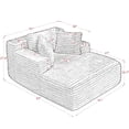 thumbnail image 2 of Homefun Cloud Couch Chaise Sleeper Sofa Bed Space Saving Lazy Plush Corduroy Deep Seat Lounge Living Room Bedroom, 2 of 7