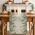 thumbnail image 4 of Spring Eucalyptus Cotton Linen Table Runner for Dining Kitchen, Summer Botanical Leaves Beige Watercolor Wedding Outdoor Party Tablerunners, Dresser Scarf Coffee Tablecloth Runners 13x70 Inches, 4 of 9