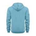 thumbnail image 4 of Men Casual Hoodies Jackets Full Zip Drawstring Long Sleeve Sports Sweatshirt Hooded Outwear Jacket with Arm Pockets Light Blue S, 4 of 7