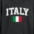 thumbnail image 3 of Instant Message - Italy Flag - Women's Lightweight French Terry Long Sleeve Shirt, 3 of 6