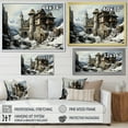 thumbnail image 4 of Designart "Winter Charm of a Medieval Castle I" Architecture Framed Wall Art Decor - Traditional White Castles Hallway Framed Wall Art Decor, 4 of 6