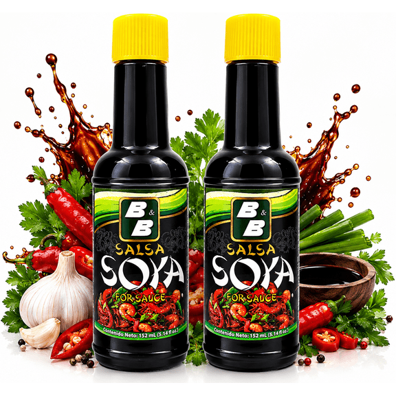 B&B Salsa Soya Soy Sauce 5.14oz - (Pack of 2)