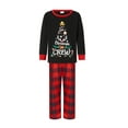 thumbnail image 2 of Pijamas navideños para toda la familia: conjunto de camiseta de manga larga con estampado de árbol y pantalón. Ropa de dormir navideña., 2 of 10