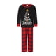 thumbnail image 2 of Pijamas navideños para toda la familia: conjunto de camiseta de manga larga con estampado de árbol y pantalón. Ropa de dormir navideña., 2 of 10