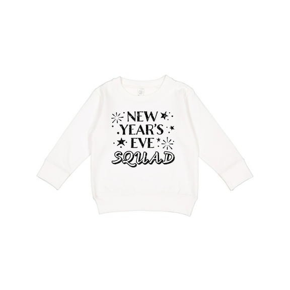 Inktastic New Year's Eve Squad with Stars in Black Toddler Sweatshirt