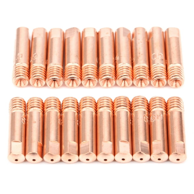 "60-Piece Premium Copper MIG Welding Nozzles - 15AK x 0.9mm Size, Durable & High-Temp Resistant Contact Tips for Smooth Welding Operations"
