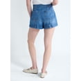 thumbnail image 3 of Free Assembly Women's Patch Pocket Denim Shorts, 3" Inseam, Sizes 0-18, 3 of 5
