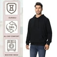 thumbnail image 4 of Zfeel Premium Sweatshirt Hoodie with Pocket 70 Cotton/30 Polyester Winter Pullover Fleece Sweater (Black, M), 4 of 7