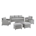 thumbnail image 2 of Bradenton 7Pc Outdoor Wicker Sofa Set- Sofa, Coffee Table, Side Table, 2 Armchairs & 2 Ottomans, 2 of 14