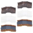 thumbnail image 1 of Phenofice 6pcs Small Arch Bridge For Mini House Garden DIY Accessory Dark Brown, 1 of 8