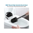 thumbnail image 4 of Negro) Portaescobillas de baño cuadrado de pared en acero inoxidable 304 con 1 cabezal de cepillo, 4 of 5