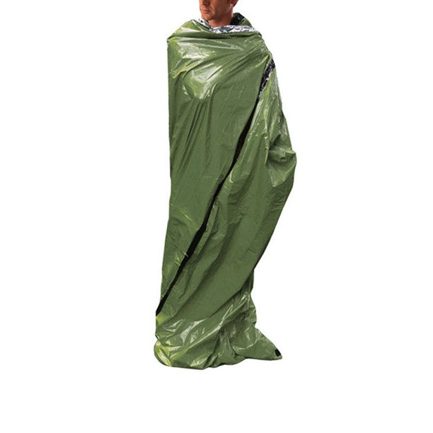 Soidarity Saco Bivy compacto de supervivencia, saco de dormir portátil, impermeable, reutilizable, térmico, manta de supervivencia Mylar carpas Verde Soidarity OD020024-02