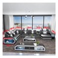 thumbnail image 1 of Hot Sale Modern Living Room Sofas White Italian Half Leather Couch U Shape Chesterfield Sofa My Lux Decor Round, 1 of 12