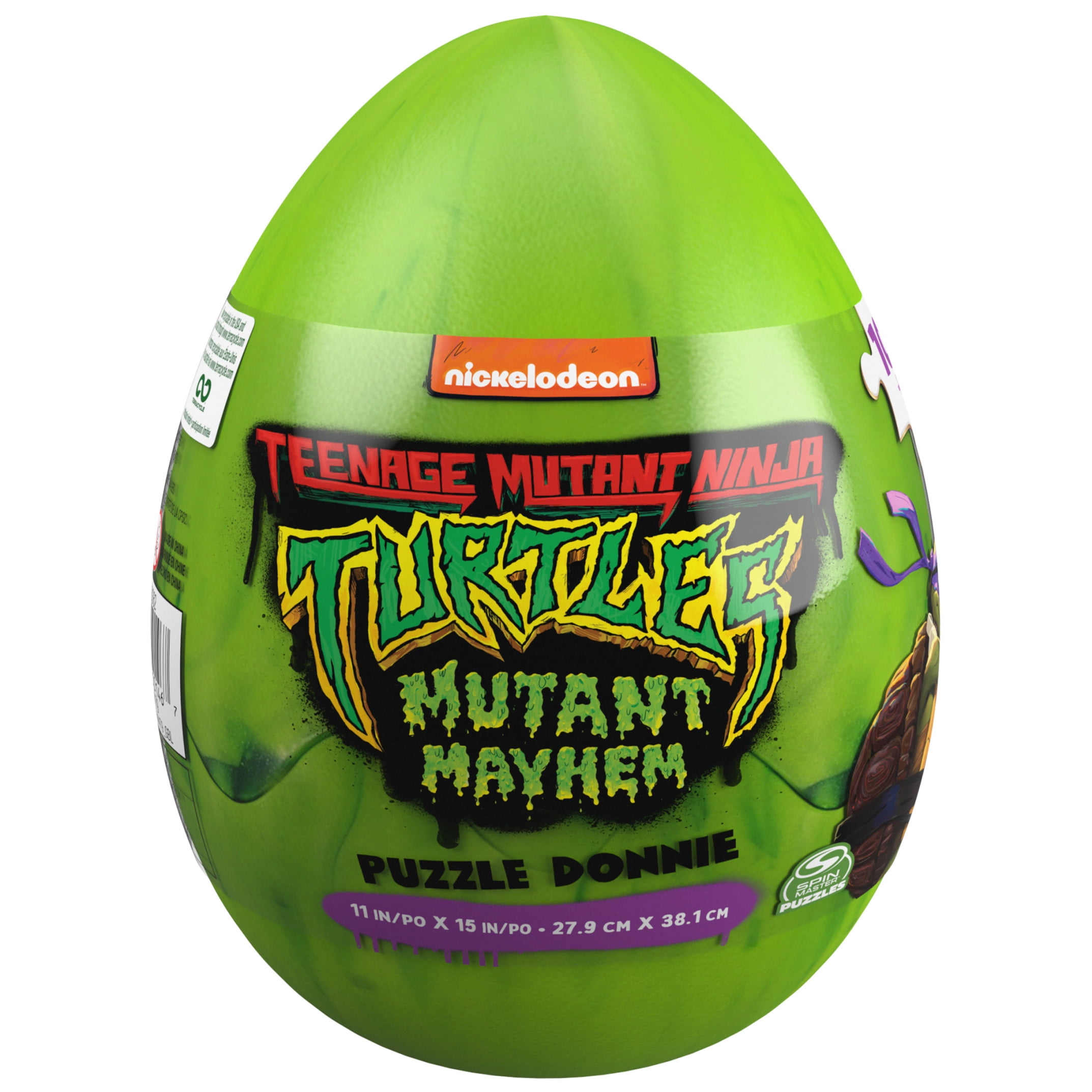Teenage Mutant Ninja Turtles 100-Piece Donnie Puzzle in Egg Package | Donatello Mutant Mayhem Movie | Ninja Turtles Toys | Puzzles for Kids Ages 4-8
