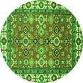 thumbnail image 1 of Ahgly Company Indoor Round Oriental Green Traditional Area Rugs, 4' Round, 1 of 4