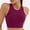 Swimsuit Women Plus Size-Red, variant on Guieoi Plus Size Swimwear Women's Solid Color Backless Surf Top Pink M