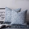 thumbnail image 2 of Light Blue White Leaves 18x18 Pillow Covers Set of 2, Spring Pastoral Rustic Botanical Throw Pillow Covers Decorative Couch Cushion Case, Microfiber Square Pillowcases for Bedroom Car Living Room, 2 of 7