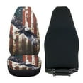 thumbnail image 4 of Uorisanigo Car Seat Cover, 2-Pack Retro American Flag Eagle Auto Front Seat Protectors, Flurry Seats Protection Universal Car Accessories for Auto Trucks Van SUV, 4 of 7