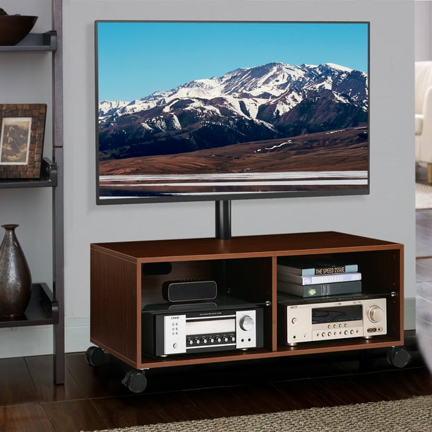 Wood Tv Stand Media Storage For Tvs Up, What Size Table For 50 Inch Tv