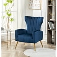 thumbnail image 4 of Kaleigh 27.56"W Velvet Sofa Chair with Metal Legs,Blue, 4 of 5
