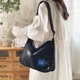 thumbnail image 4 of Bolso de Hombro de Lona Qarigey Estilo Informal Negro Pequeño AP018628-04, 4 of 6