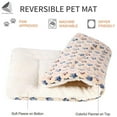 thumbnail image 3 of PULLIMORE Warm Soft Pet Dog Bed with Cute Prints, Reversible Fleece Crate Bed Mat Machine Washable For Small Medium Large Dog Cat (L, Yellow), 3 of 7