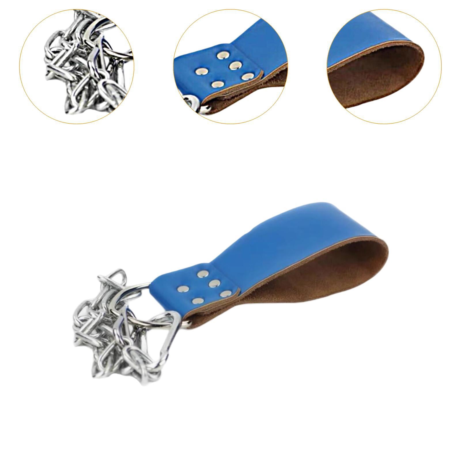 Baoblaze Dumbbell Loading Strap with Chain Waist Belt Attachment for Women Bodybuilding Blue