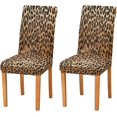thumbnail image 2 of Fashion Leopard Print Chair Covers for Dining Room Stretch Dining Chair Cover Set of 4 Washable Kitchen Chair Slipcovers Removable Seat Protector for Kitchen Hotel Dinning Room, 2 of 6