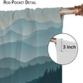 thumbnail image 6 of Mountain Blackout Curtains Misty Forest Nature Woodland Scenery Landscape Art Print for Living Room Bedroom Kitchen Decor Rod Pocket Window Drapes 2 Panels 84x84in, 6 of 6
