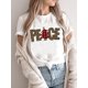 thumbnail image 1 of Ropa de vacaciones para mujer, camiseta con estampado de letras dulces de los años 90, camiseta estampada, camisetas de año nuevo, moda de feliz navidad 2025, 1 of 5