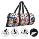 thumbnail image 3 of Fotbe Mexican Bright Style Bolsa Deportiva de Lona Plegable con Estampado, Bolsa de Gimnasio con Bolsillo Seco/Húmedo, Bolsa de Viaje Ultraligera de Gran Capacidad, 3 of 6