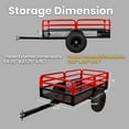 thumbnail image 5 of XtremepowerUS 1500lb Agricultural Field Trailer With Solid Steel Floor For Lawn/Garden Tractors, ATV's, UTV's, 15 Cubic Foot Capacity, 5 of 5