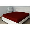 thumbnail image 4 of 6 Piece Sheet has Zipper Sheet Set, Twin Size 26 Inch Deep Pocket, 800 TC, Solid Burgundy Color., 4 of 9