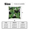 thumbnail image 5 of Panda Elegant Velvet Throw Pillow Covers and Inserts - Set of 2, Available in 16x16, 18x18, 20x20 Inches for Home Decor, Unique Patterns for Sofa, 5 of 6