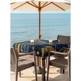 thumbnail image 2 of Outdoor Tablecloth with Umbrella Hole and Zipper, Purple Blue Golden Marble Square Table Cloth 60x60 Inch Waterproof Tablecloth, Modern Abstract Art Fluid Picnic Table Cover for Patio Camping, 2 of 7