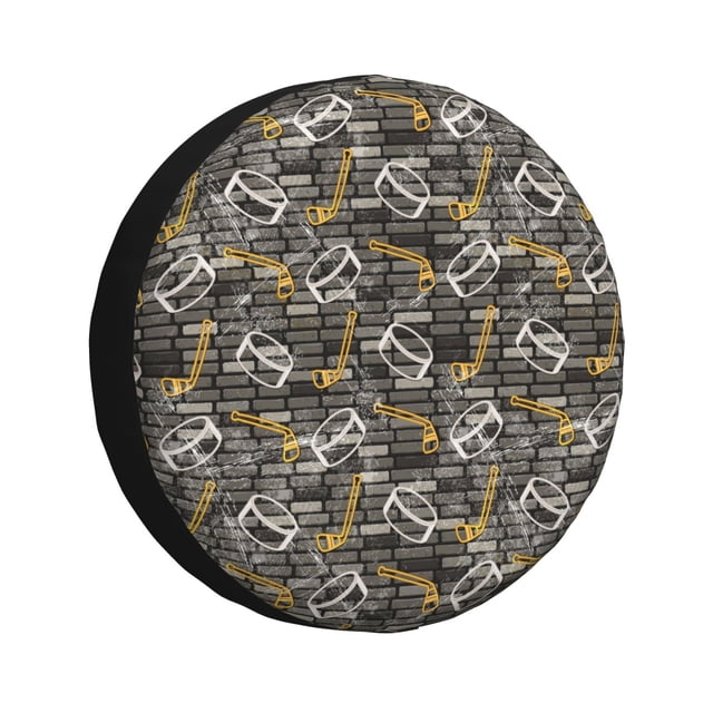 Fotbe Hockey1 Funda de Llanta de Repuesto con Estampado, Engrosada, Ajuste Universal para Jeep, Remolque, RV, SUV, Camión-15 inch